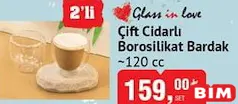 GLASS İN LOVE ÇİFT CİDARLI BOROSİLİKAT BARDAK 120 CC